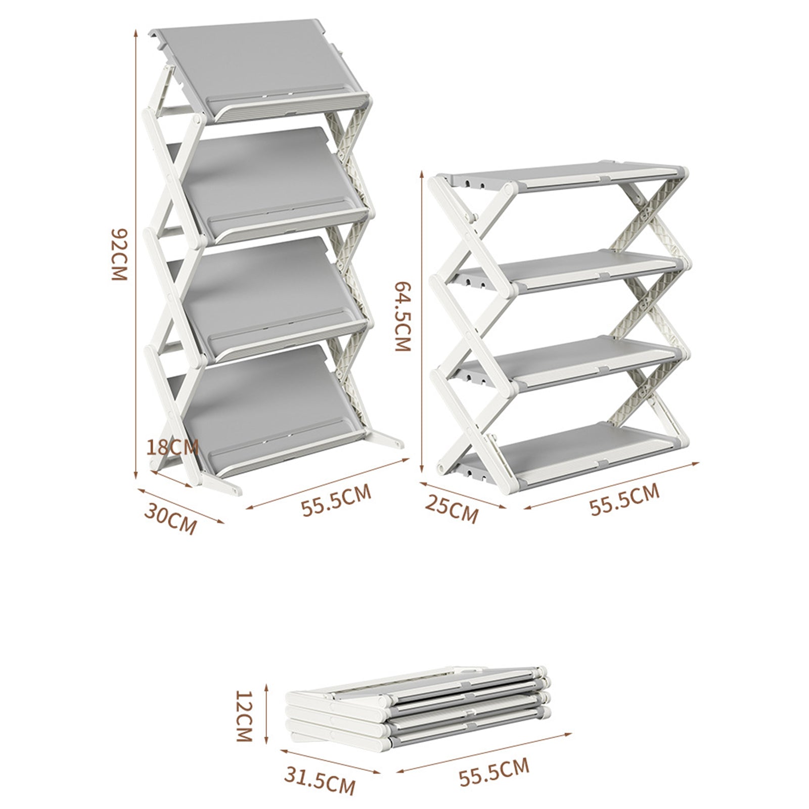 ZY-DF024 Foldable 4 Layer Shoe Rack Space Saving Home Dormitory Shoes Holder ZY-DF024 Foldable 4 Layer Shoe Rack Space Saving Home Dormitory Shoes Holder